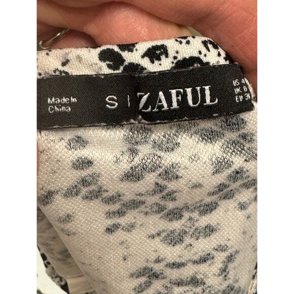 Zaful Women’s Tube Top Strappy‎ Tank Ties Around Waist Animal Print Small - Picture 3 of 4